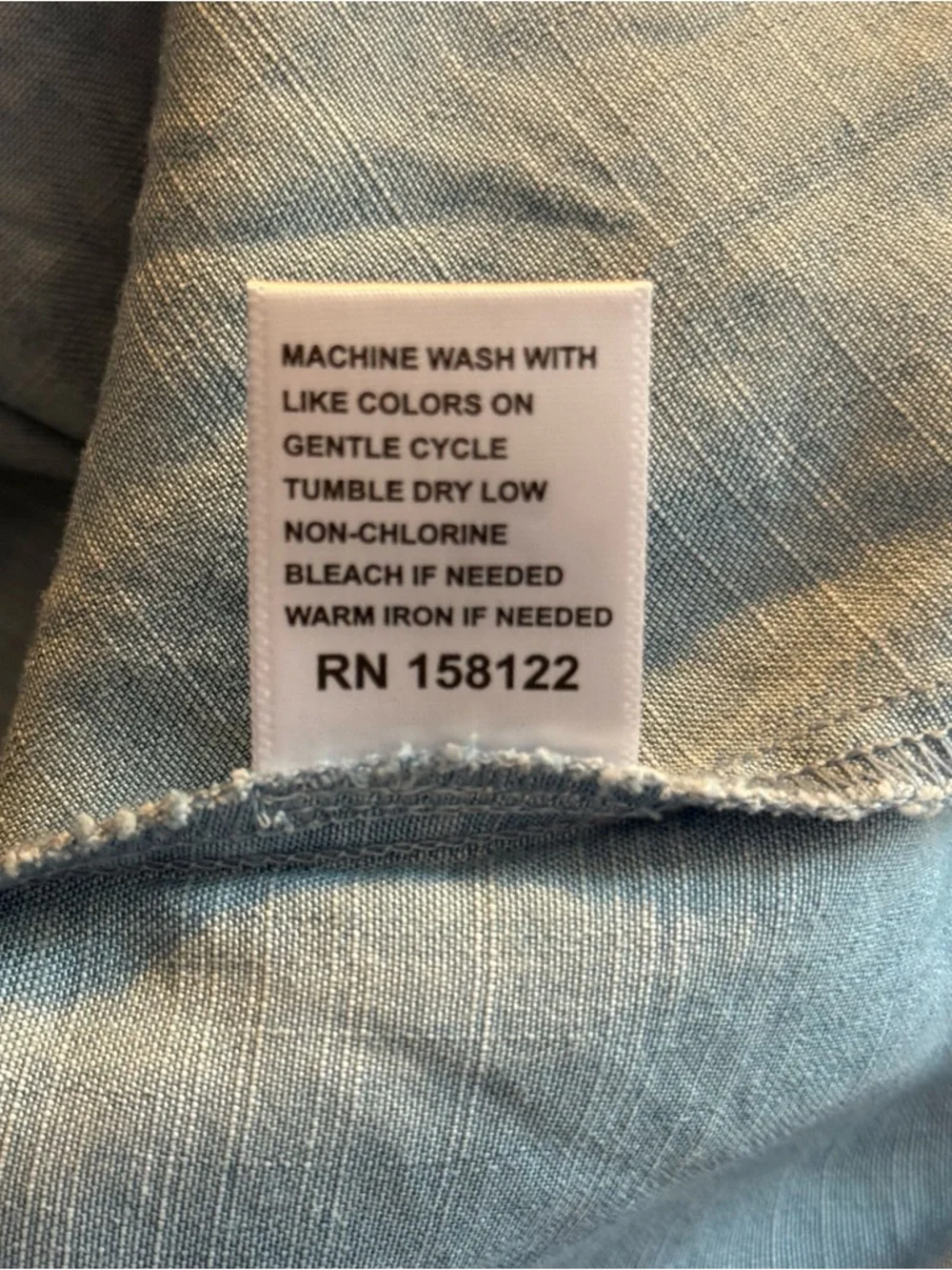 APNY Tencel Chambray Dress Size Large Blue - Picture 12 of 13